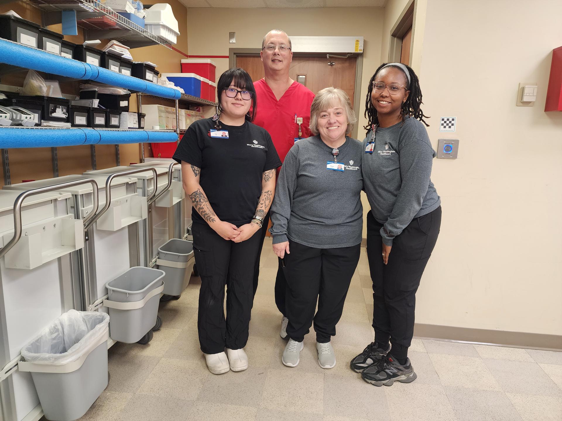 Nurse holding patient’s hand