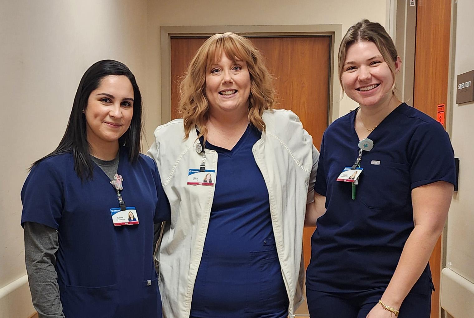 A group of friends smiling