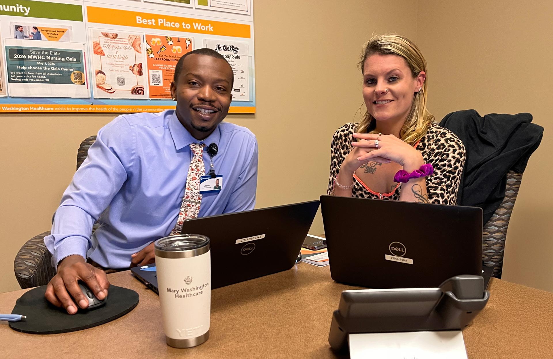 Person being interviewed virtually on a computer